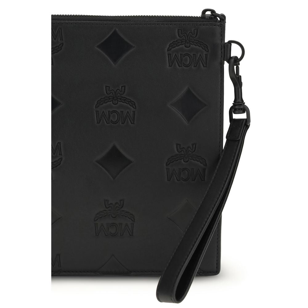 Clutch Aren en piel con monograma Maxi