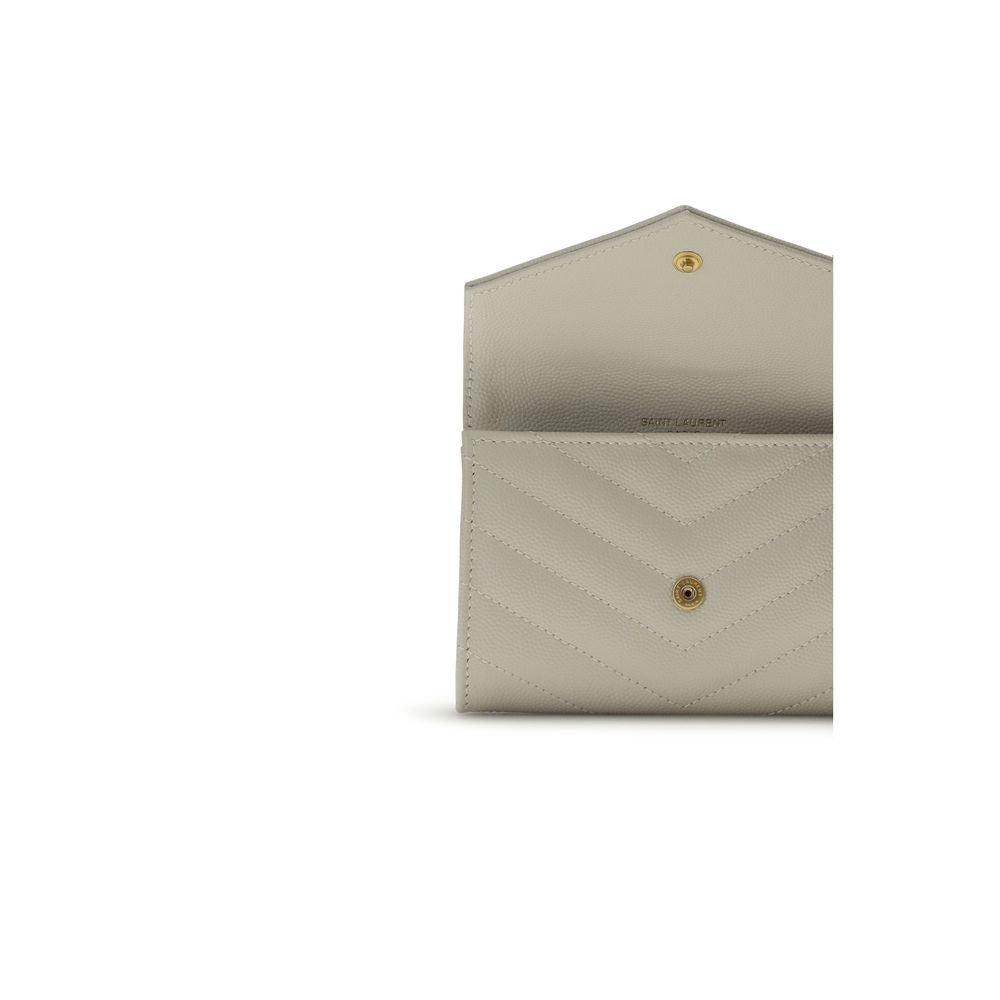 Cassandre Matelassé Small Envelope Wallet in Grain de Poudre Leather