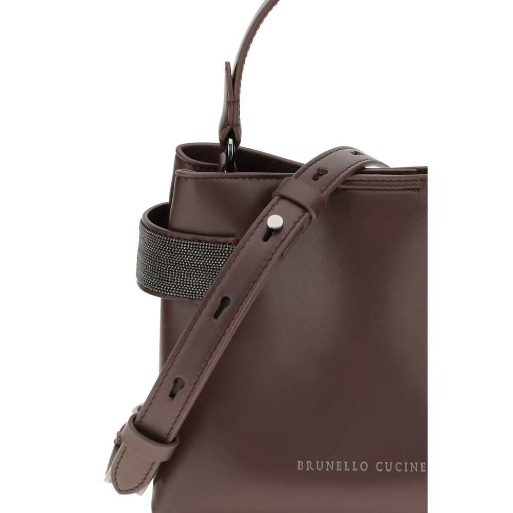 Essence Small Top-Handle Bag in Calfskin with Precious Bands