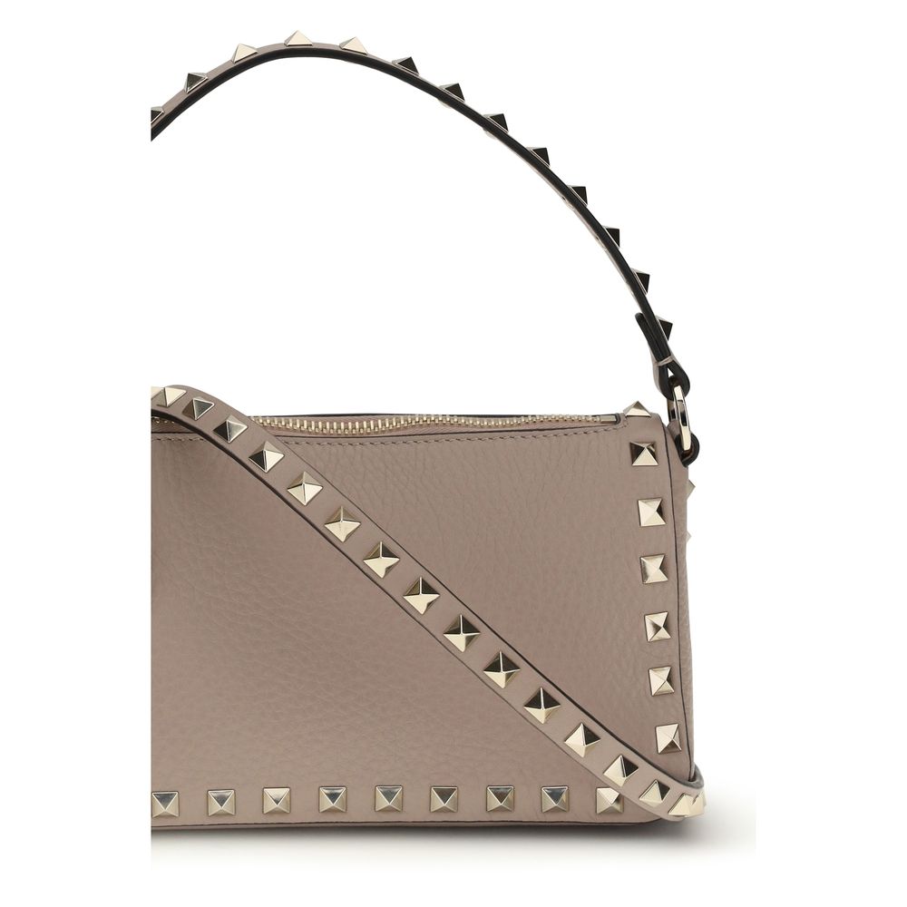 Bolso bandolera Rockstud pequeño en piel de becerro