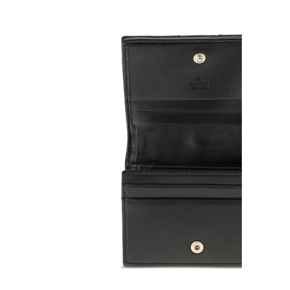 GG Marmont Card Case Wallet in Leather
