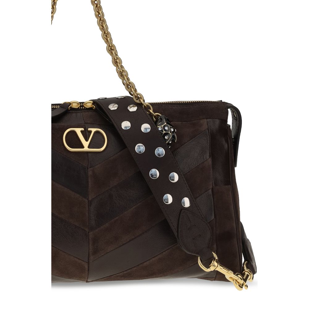 Bolso al hombro Panthea en ante y piel napa