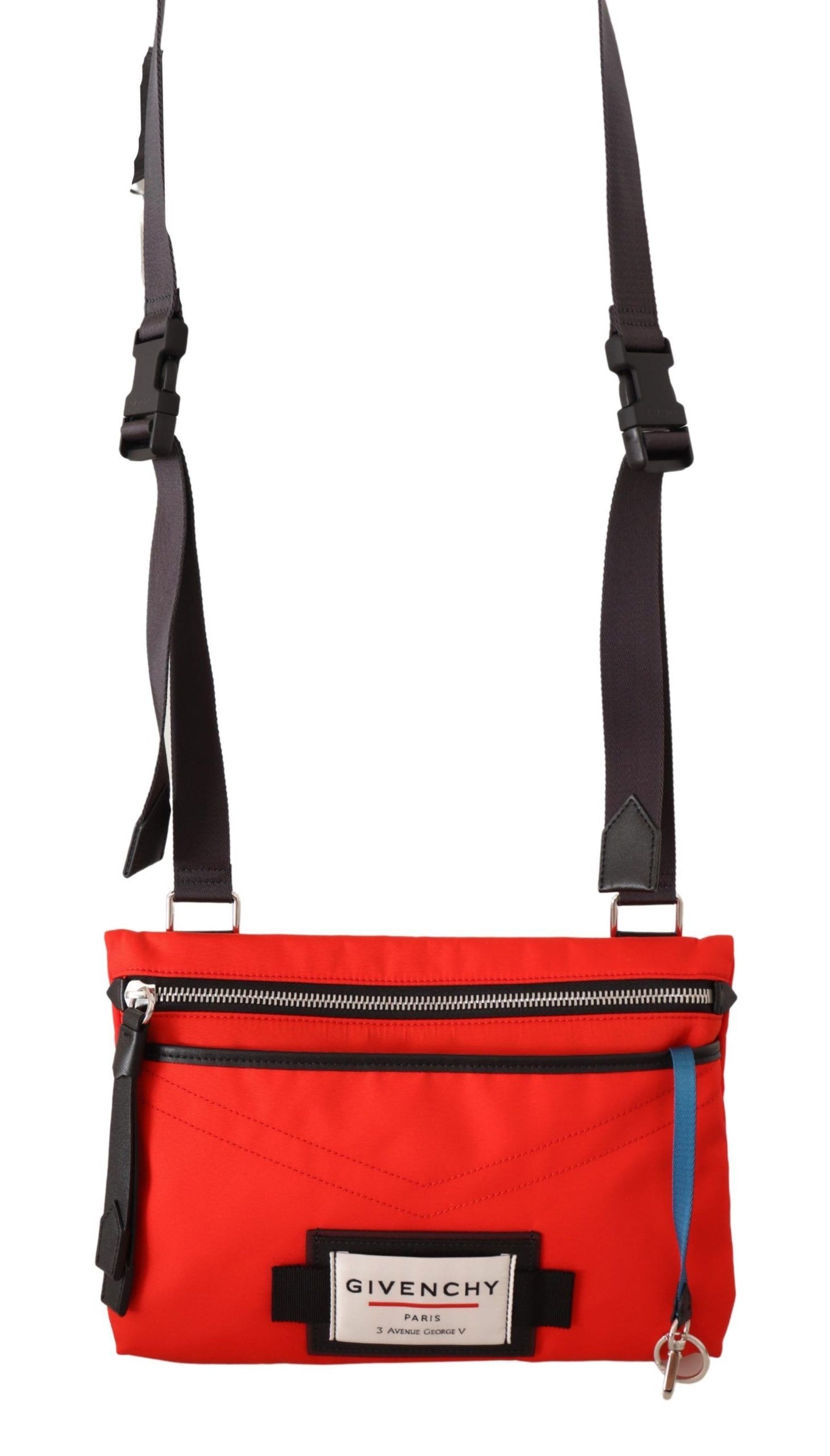 Bolso bandolera chic rojo y negro para el centro de la ciudad