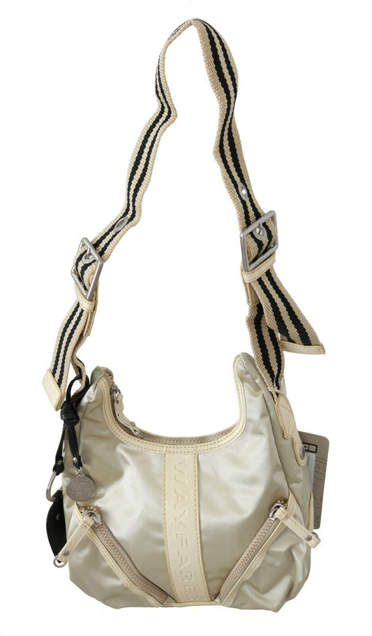 Fabric Shoulder Bag in Beige