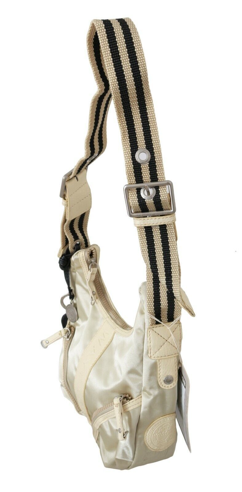 Fabric Shoulder Bag in Beige