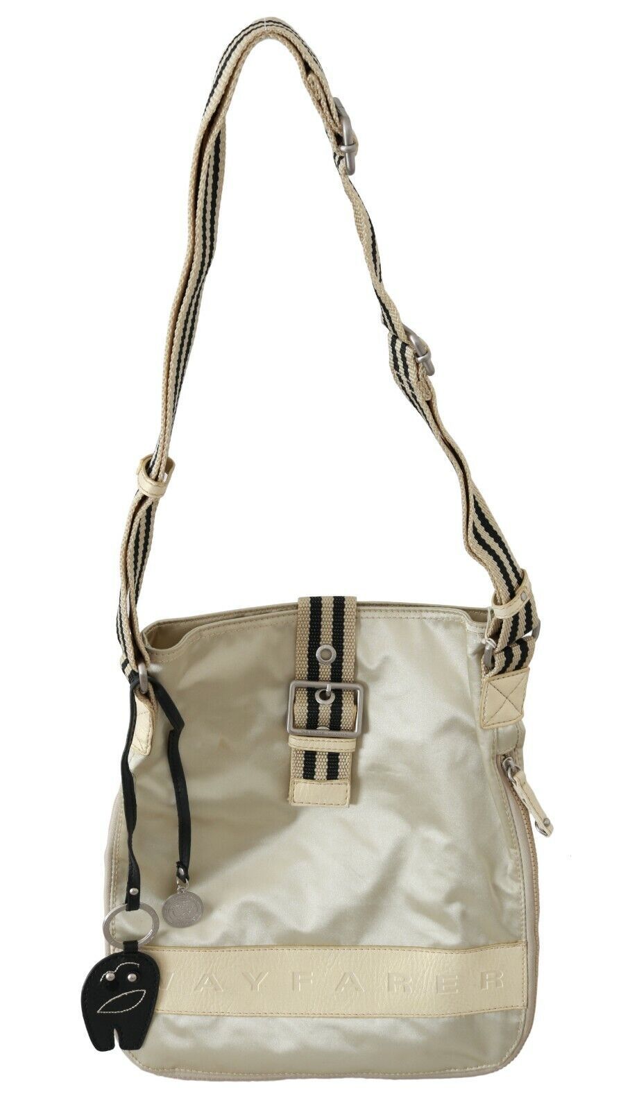 Fabric Shoulder Bag in Beige