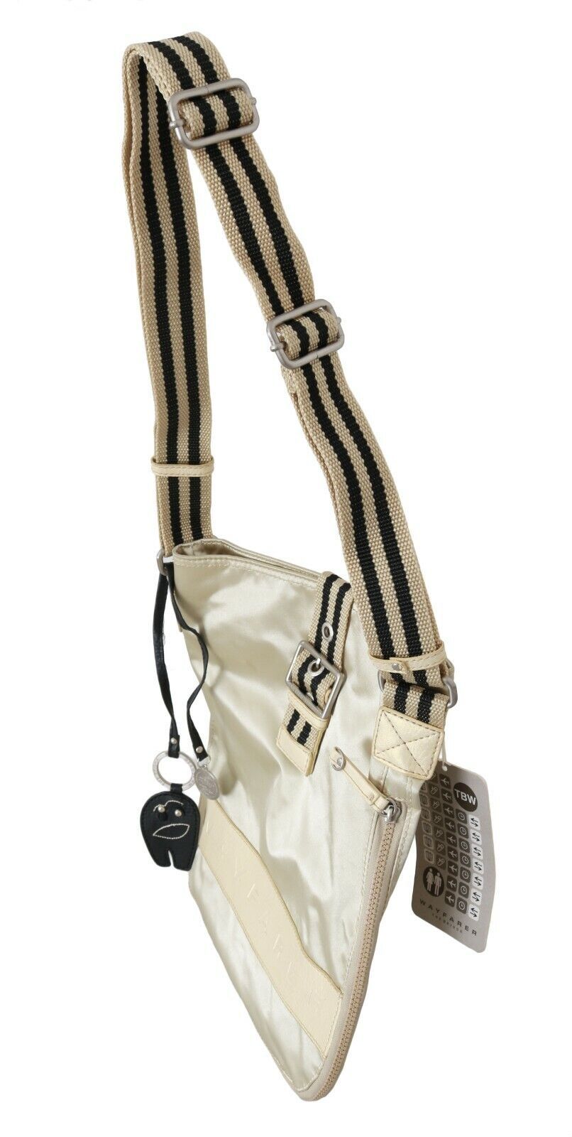 Fabric Shoulder Bag in Beige