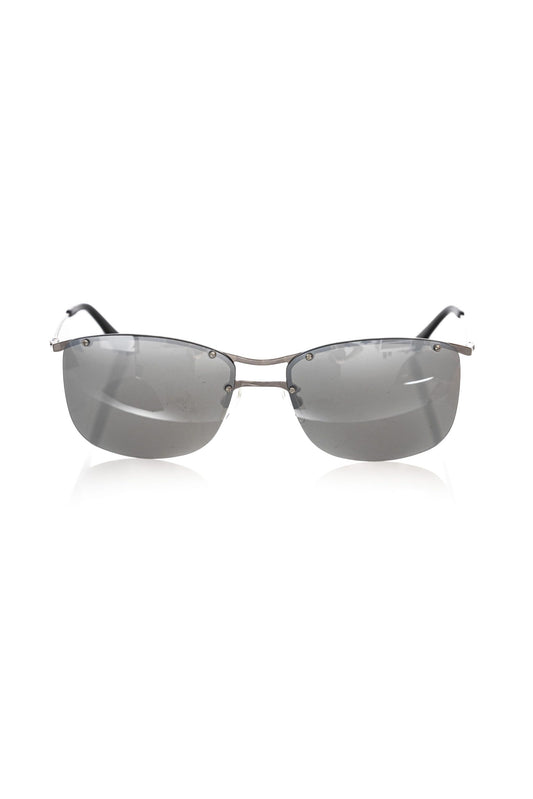 Lunettes de soleil argentées métallisées pour homme