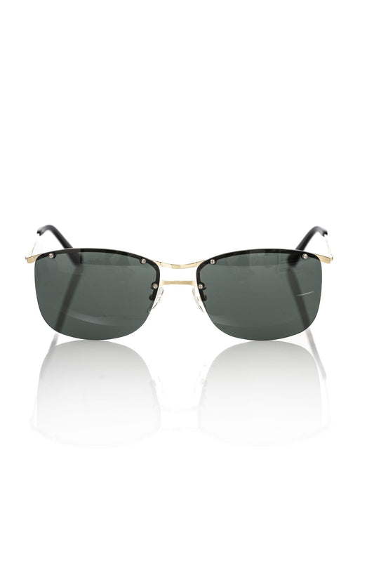 Lunettes de soleil noires métallisées pour homme