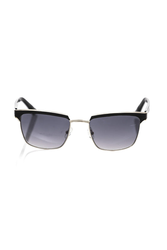 Lunettes de soleil noires métallisées pour homme