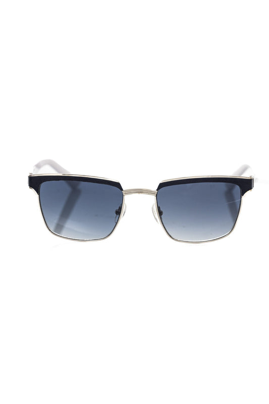 Lunettes de soleil noires métallisées pour homme