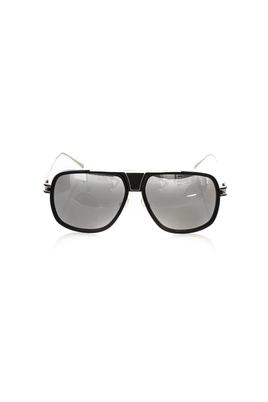 Lunettes de soleil noires métallisées pour hommes