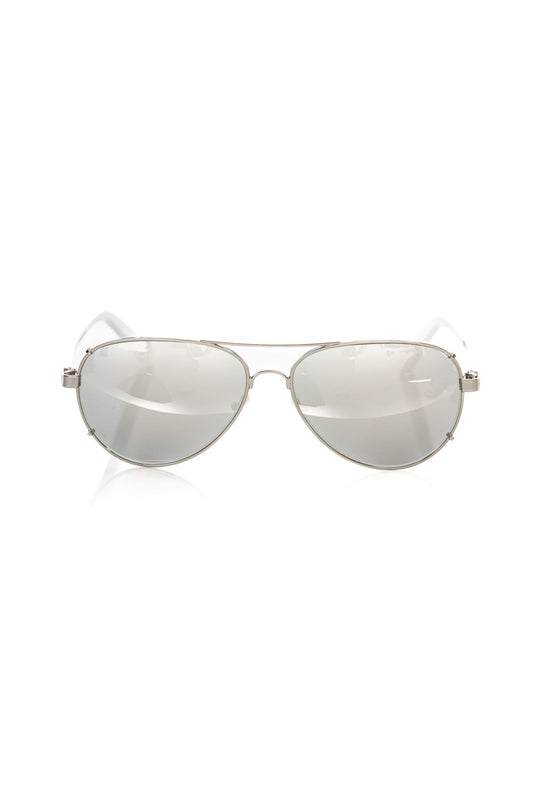 Lunettes de soleil argentées métallisées pour homme