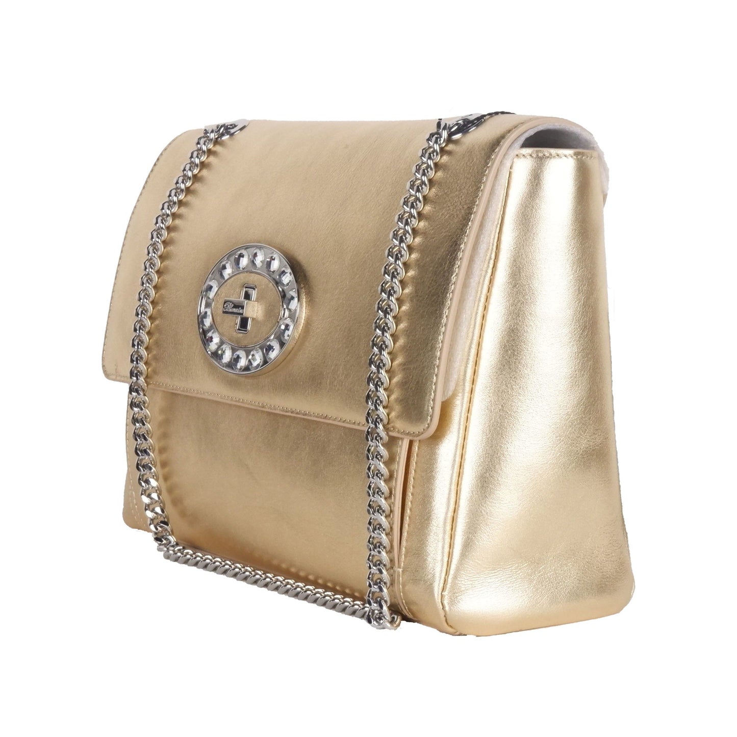 Gold Shoulder Bag in Leather