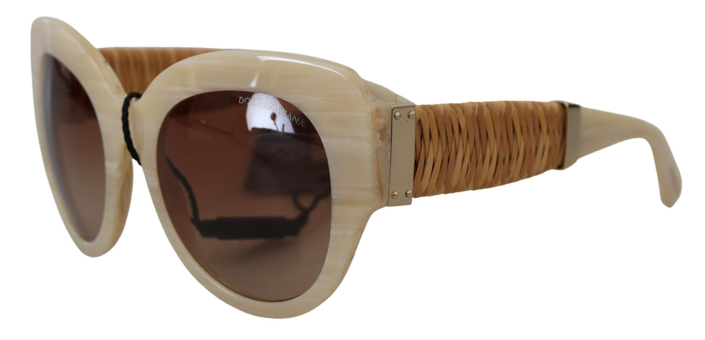 Lunettes de soleil femme en acétate beige chic