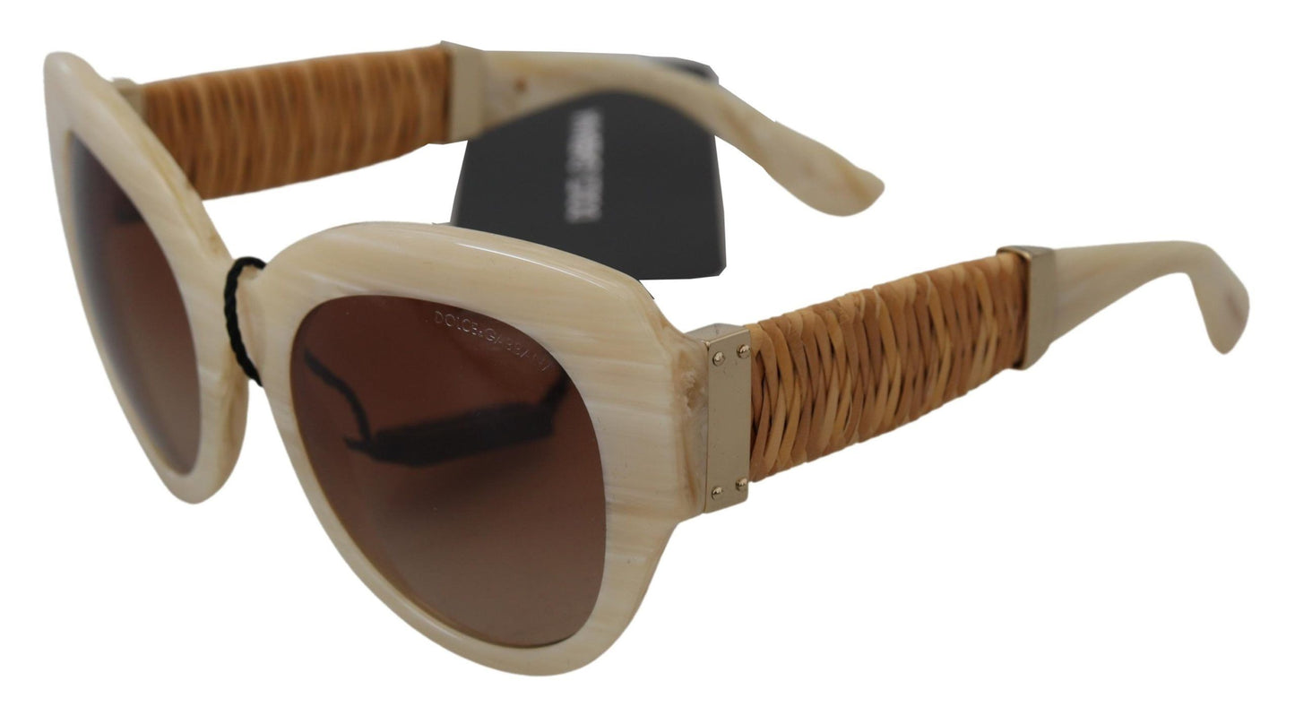 Lunettes de soleil femme en acétate beige chic