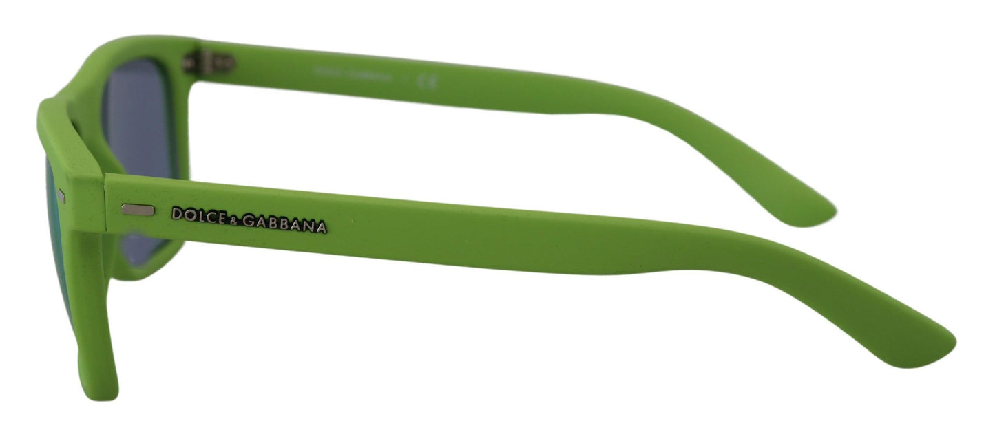 Lunettes de soleil à monture intégrale chic vert acide