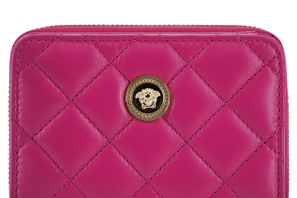 Medusa Quilted Zip Wallet