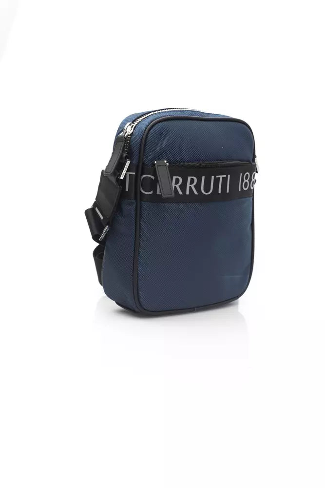 Bolso bandolera de nailon azul para hombre