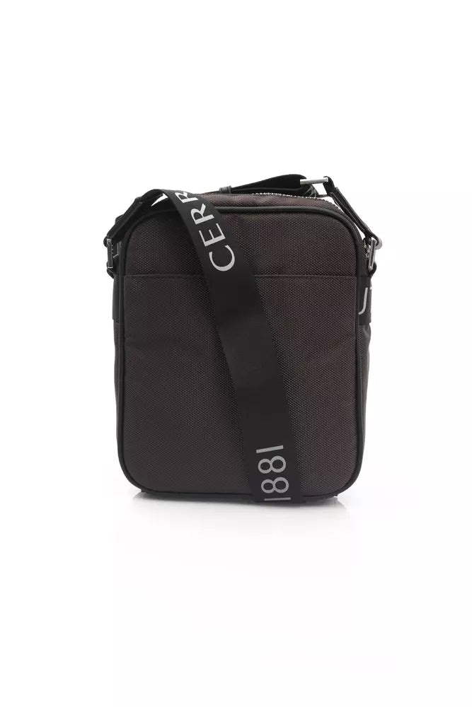 Bolso bandolera de piel marrón para hombre