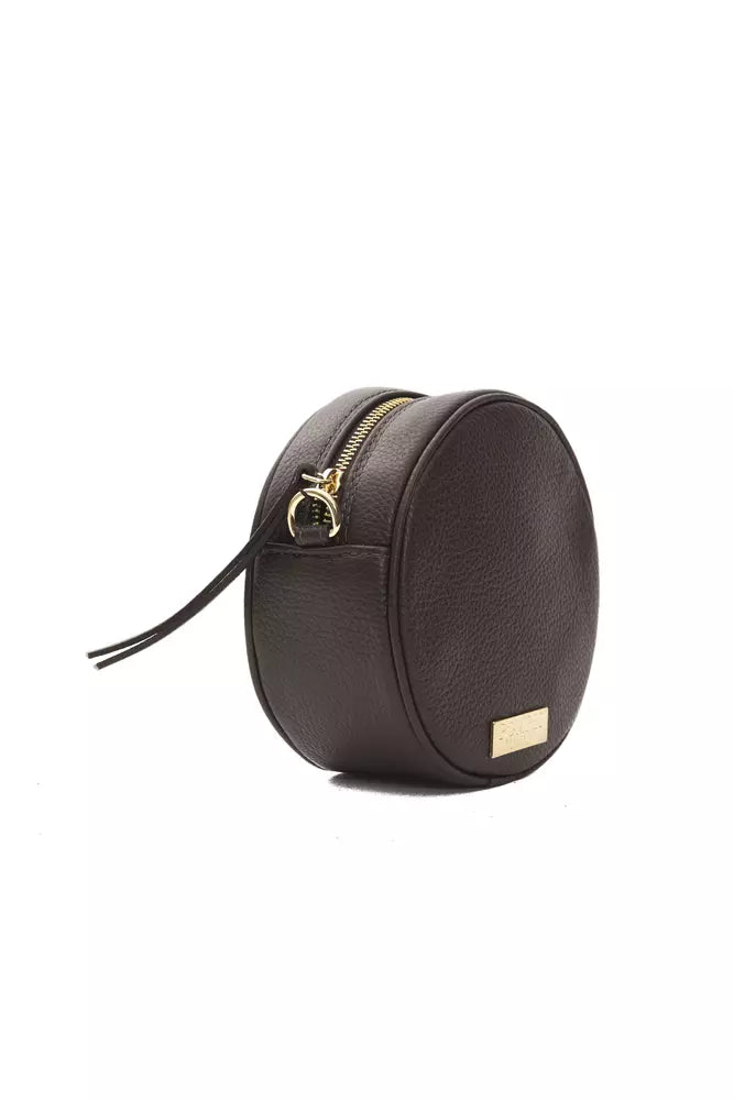 Small Oval Crossbody Bag in Leather