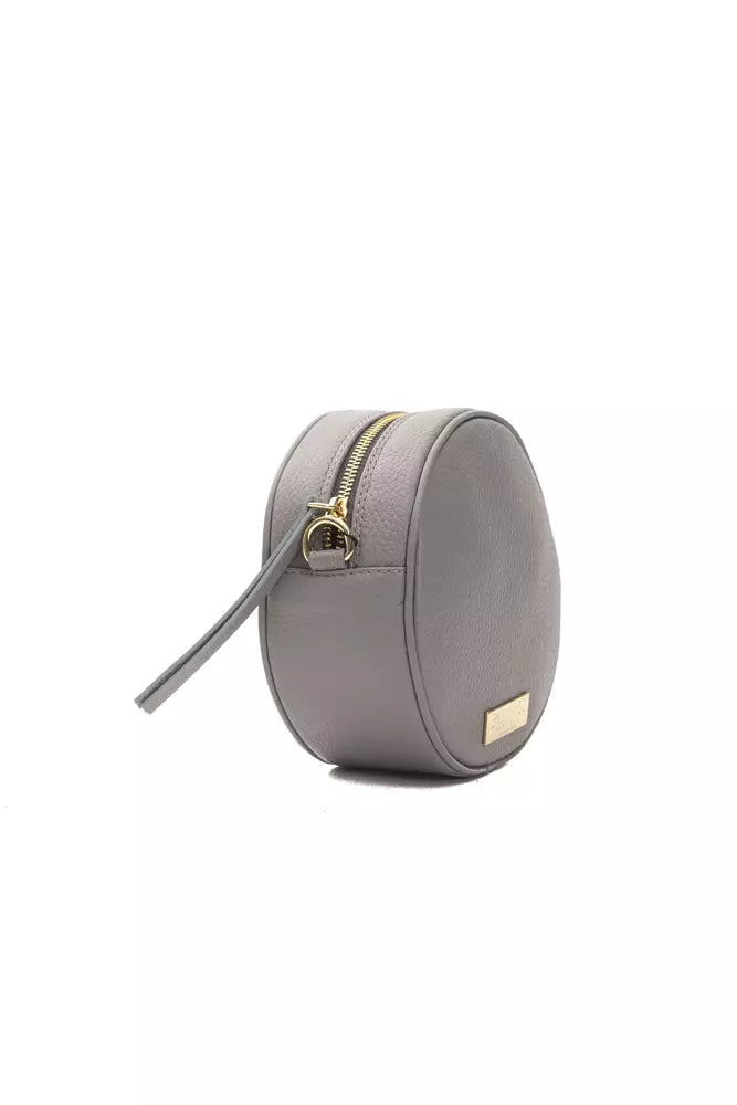 Small Oval Crossbody Bag in Leather