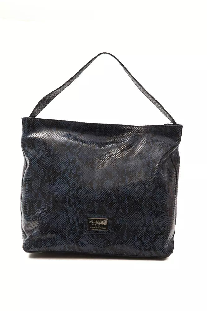 Shoulder Bag in Python Print Leather