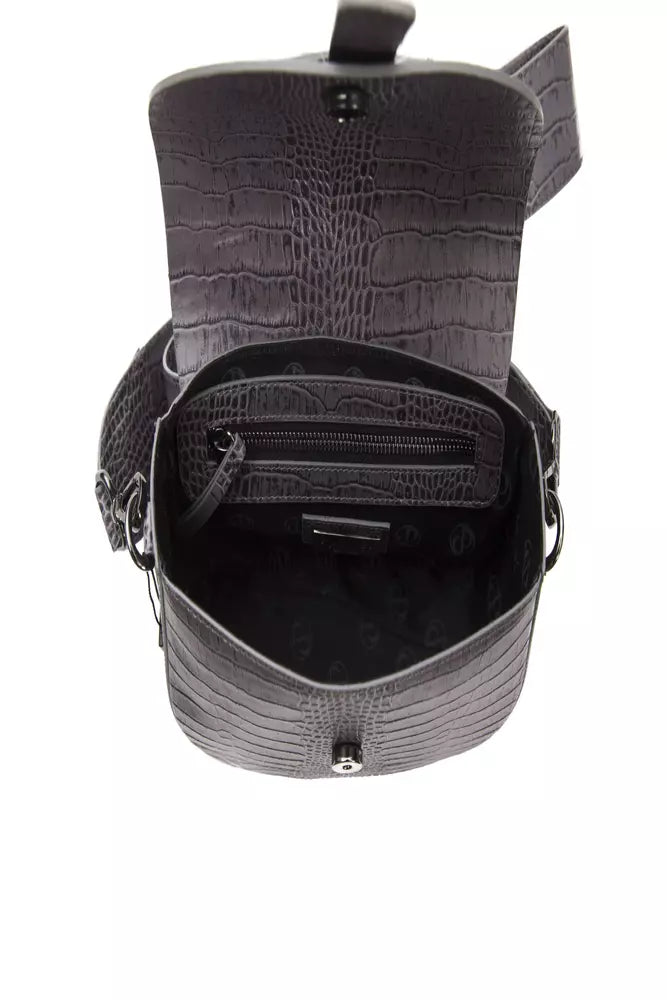 Crossbody Bag in Crocodile Print Leather