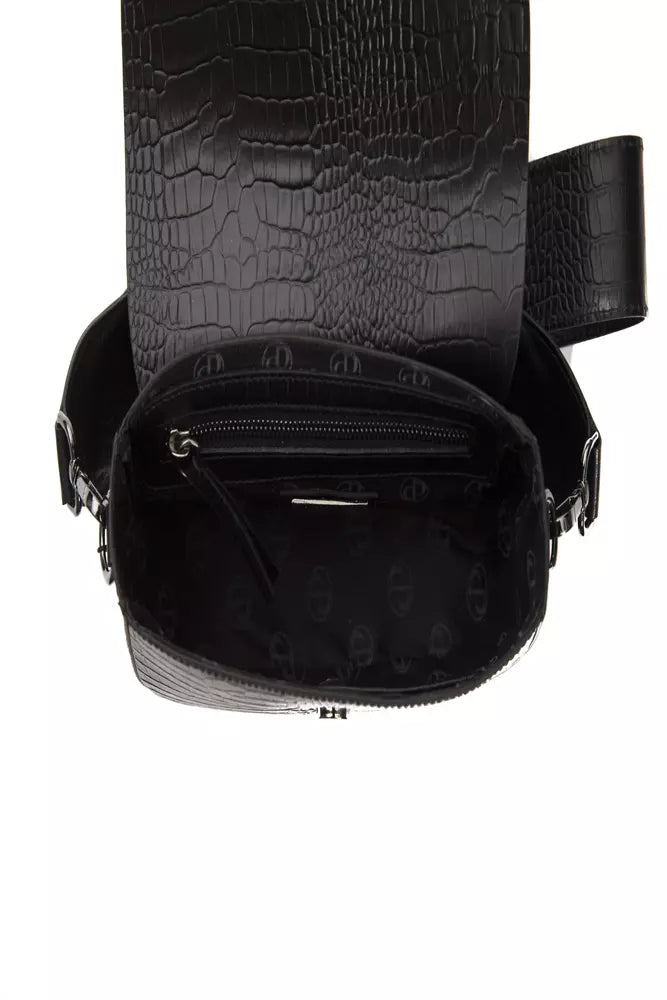 Crossbody Bag in Crocodile Print Leather