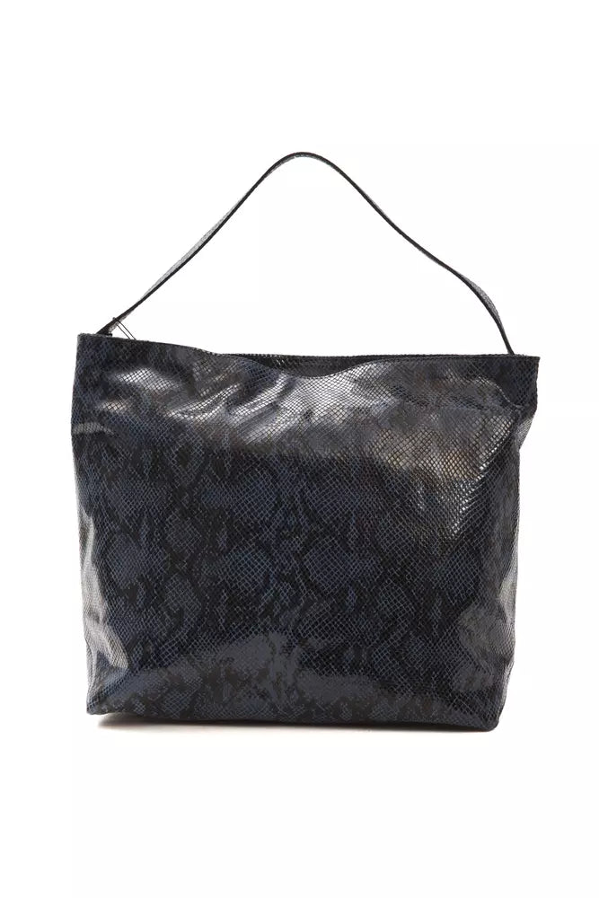 Shoulder Bag in Python Print Leather