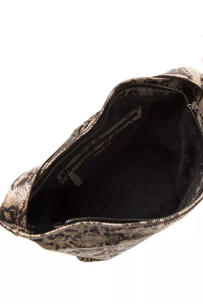Shoulder Bag in Python Print Leather