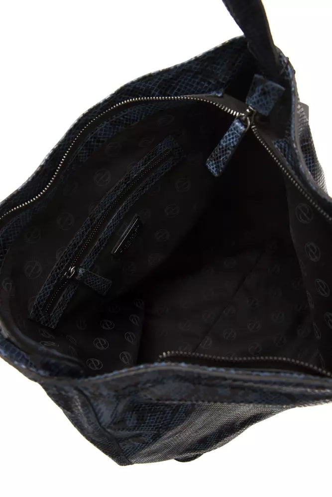 Shoulder Bag in Python Print Leather