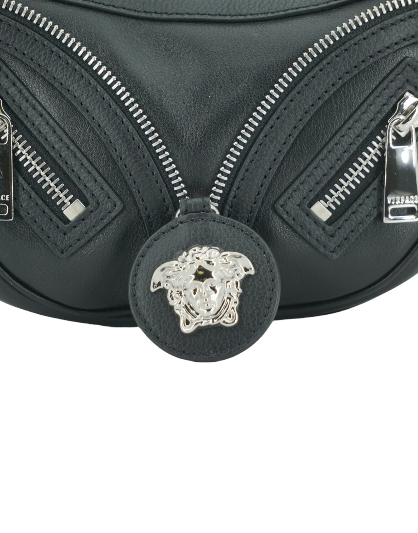 Elegante mini bolso de hombro tipo hobo negro