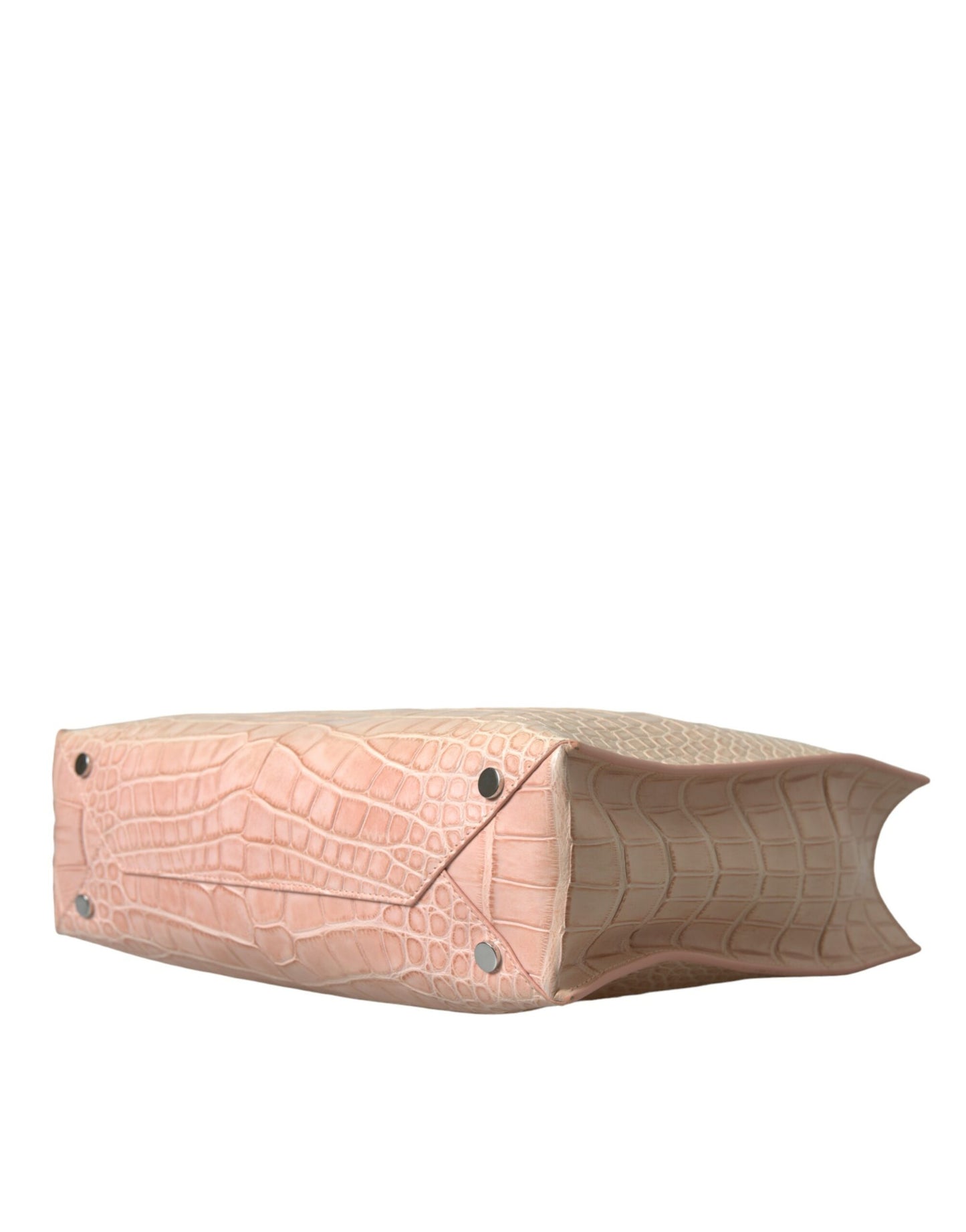 Sac fourre-tout chic en cuir d'alligator rose