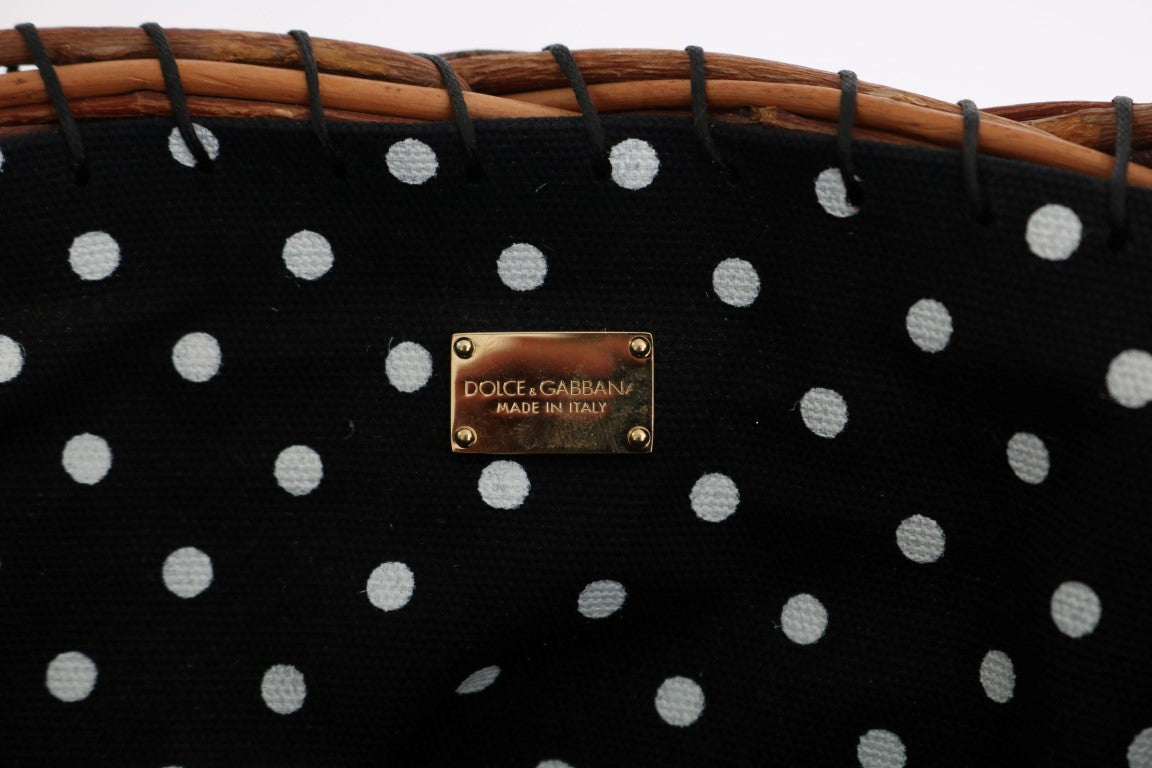 Sac seau chic en peau de serpent beige et noir