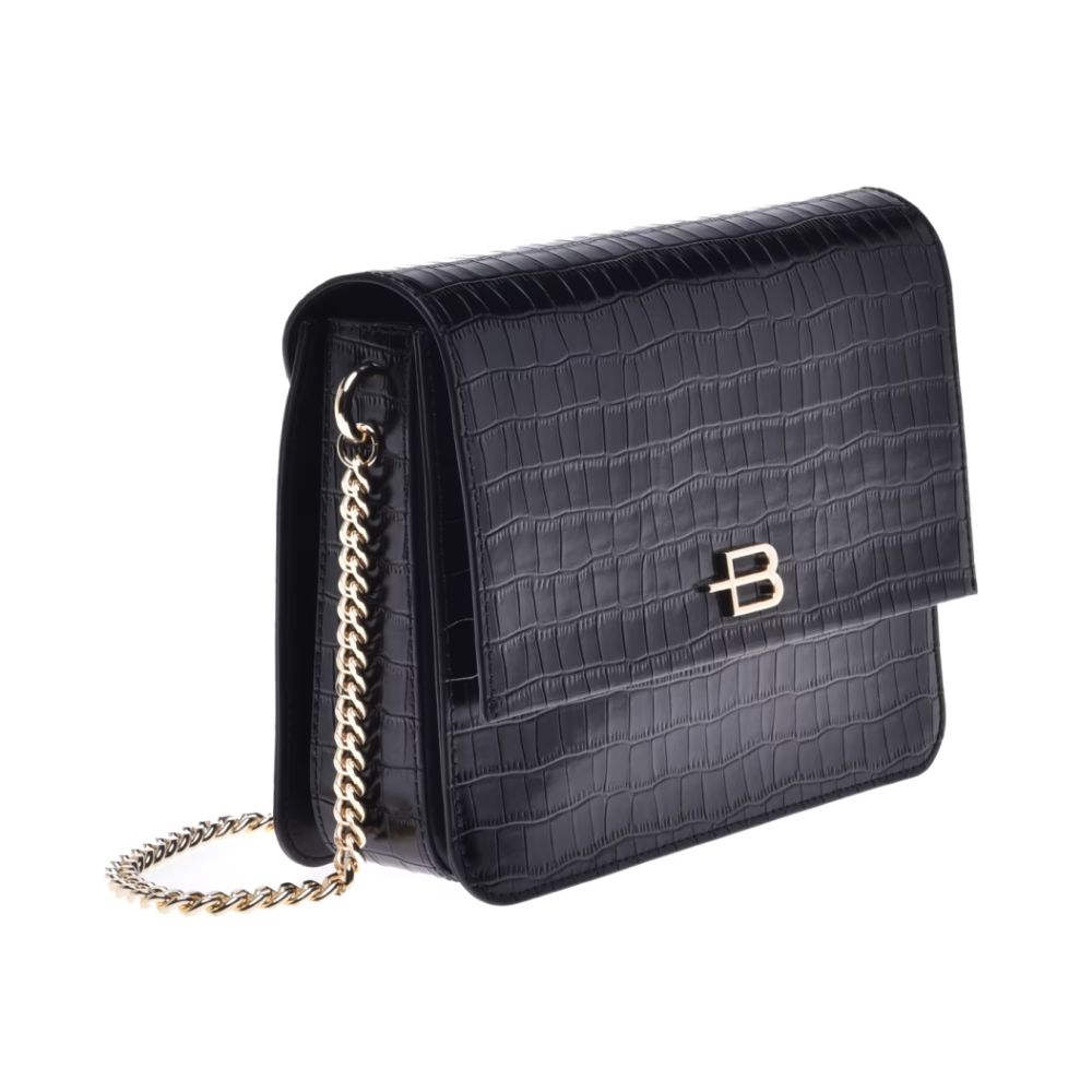 Crossbody Bag in Black Leather