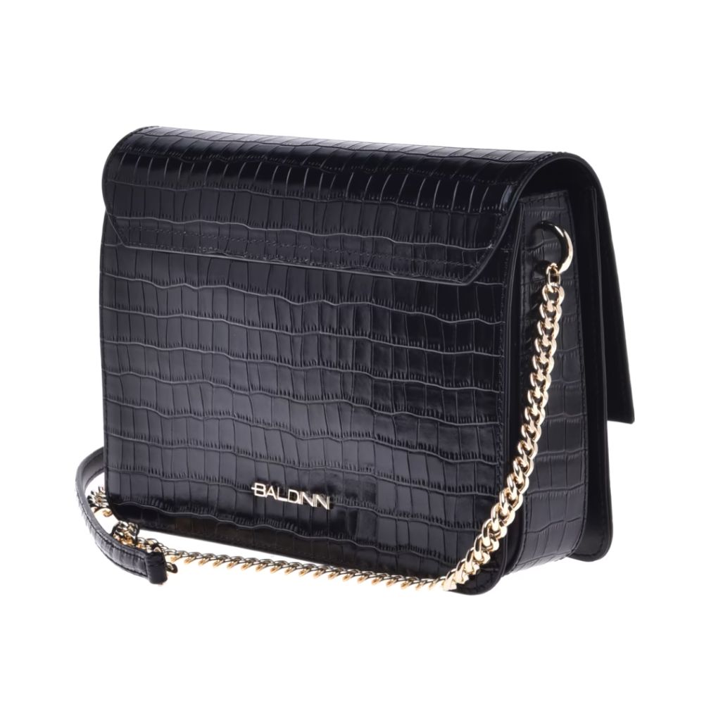 Crossbody Bag in Black Leather