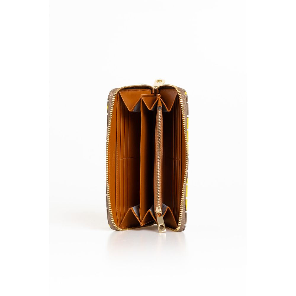 Portefeuille femme en cuir beige