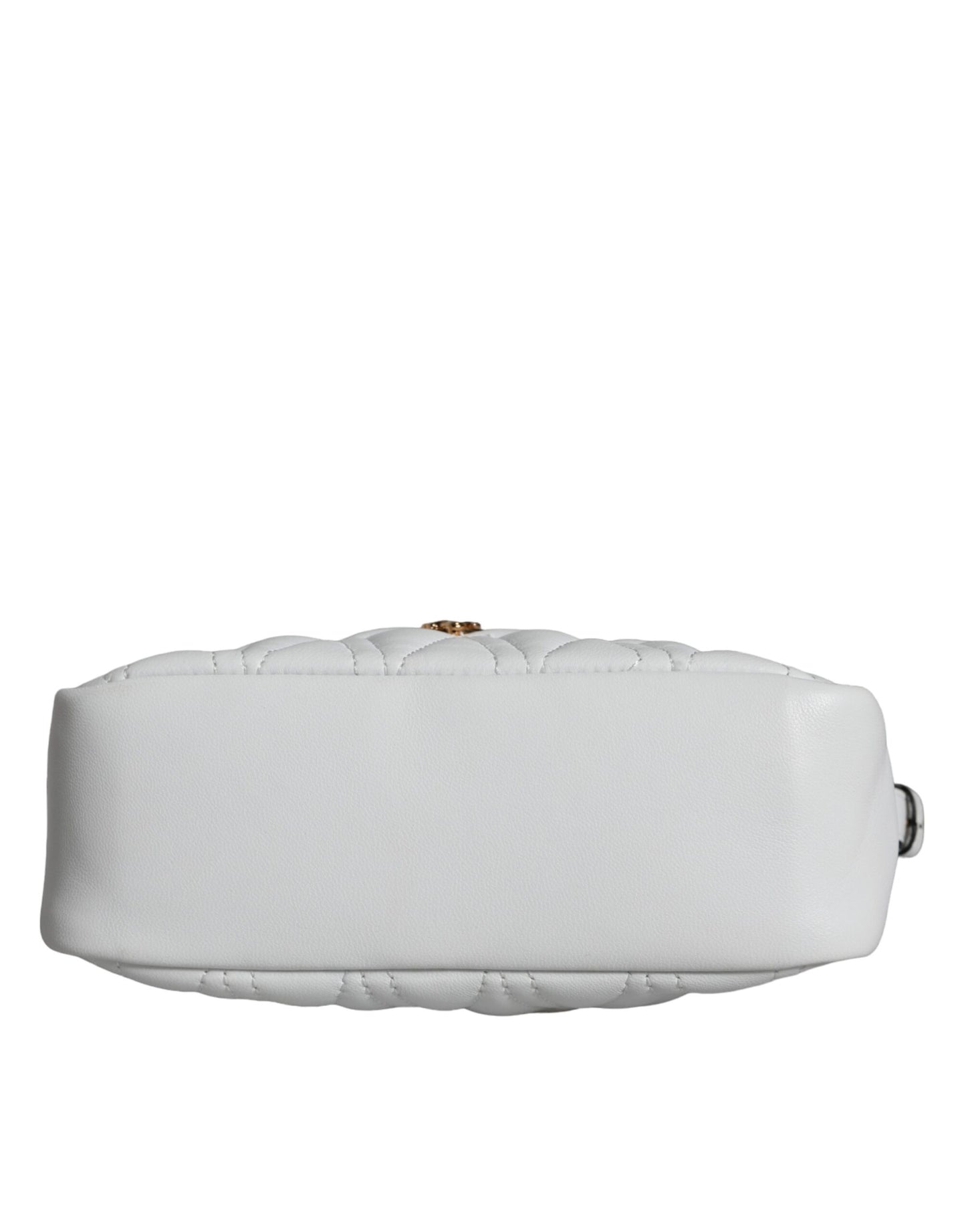 Bolso bandolera de piel napa acolchada blanca