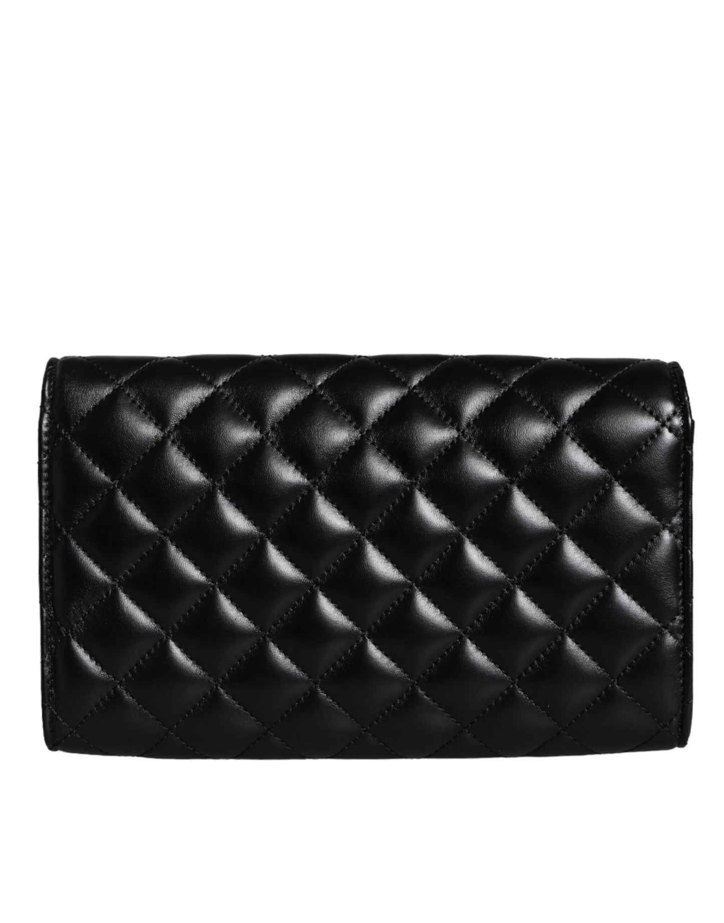 Bolso bandolera de piel napa acolchada negra