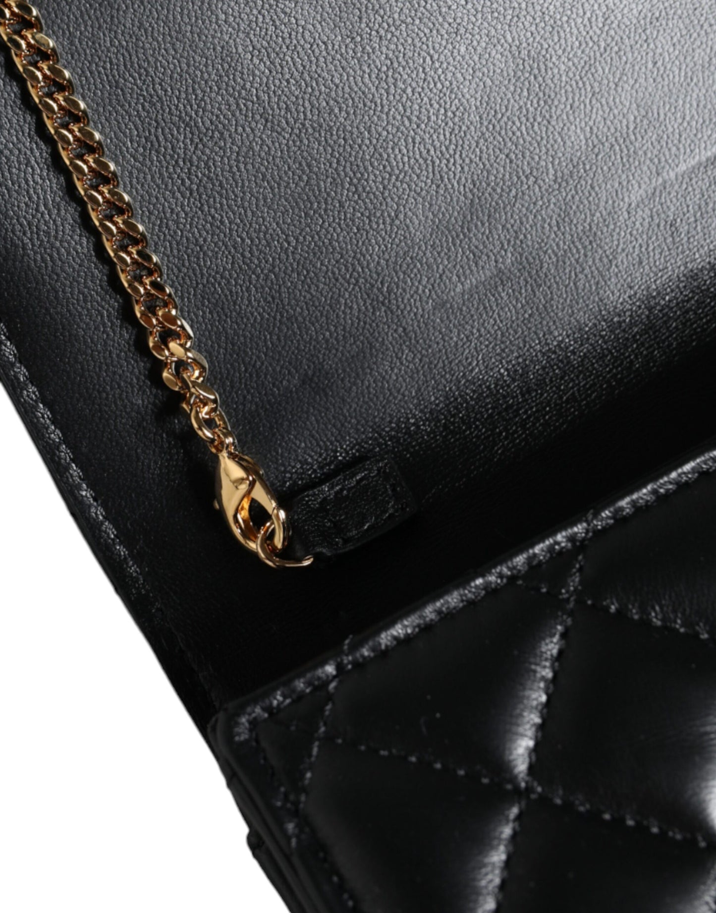 Bolso bandolera de piel napa acolchada negra