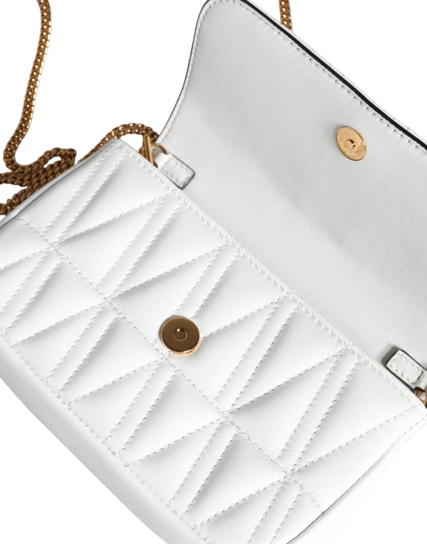 Bolso bandolera de piel napa acolchada blanca