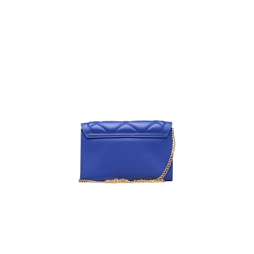 Blue Quilted Crossbody Bag with Sweet Studs
