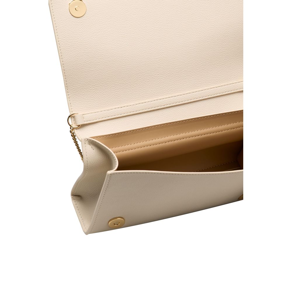 Ivory Crossbody Bag with Lettering Logo