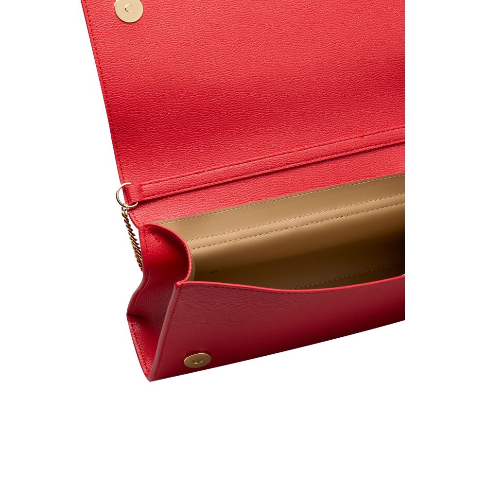 Red Crossbody Bag with Lettering Logo