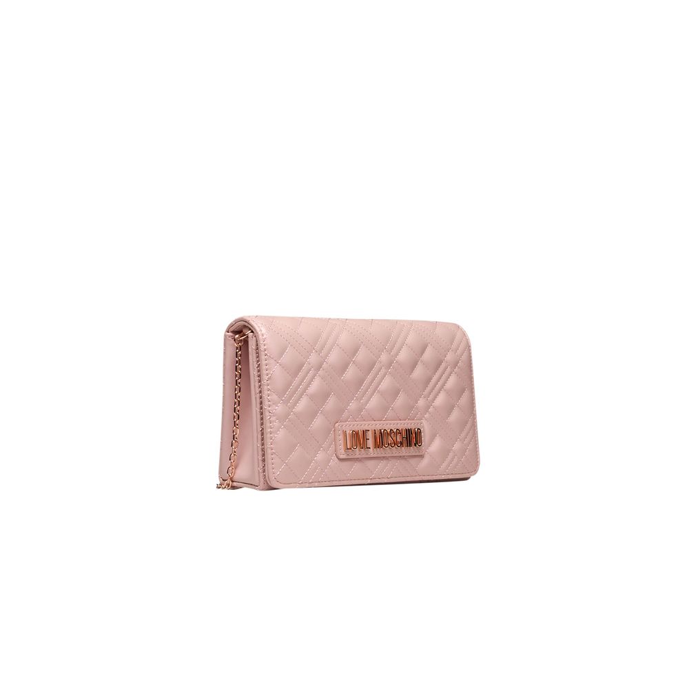 Pink Quilted Crossbody Bag