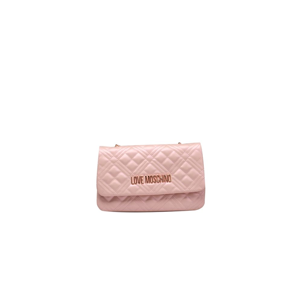 Pink Quilted Crossbody Bag