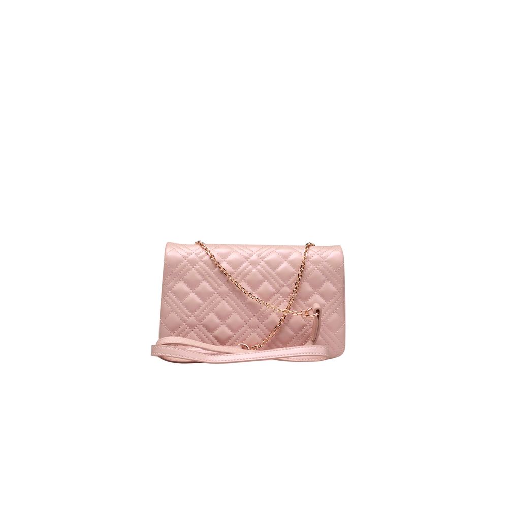 Pink Quilted Crossbody Bag
