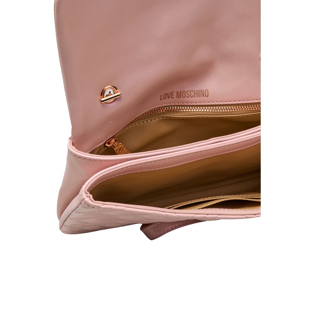 Pink Quilted Crossbody Bag