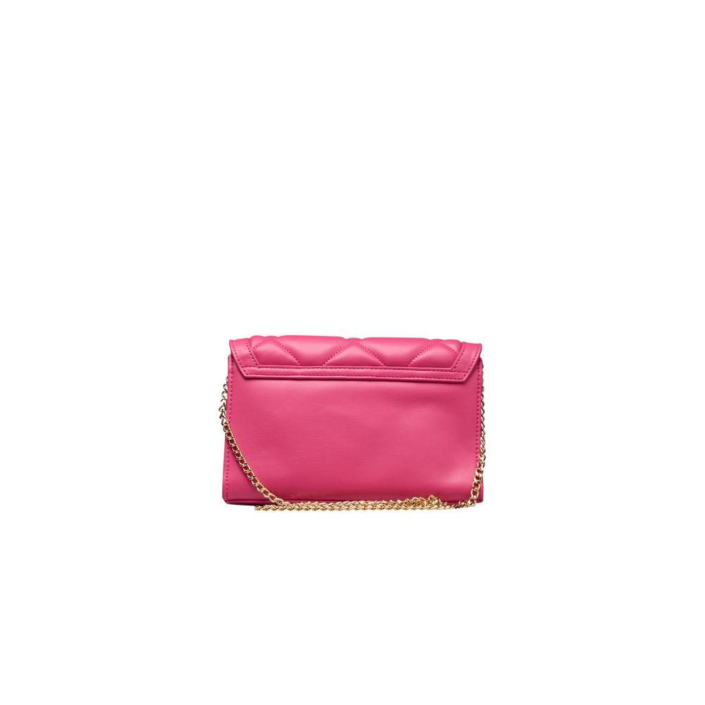 Pink Quilted Crossbody Bag with Sweet Studs